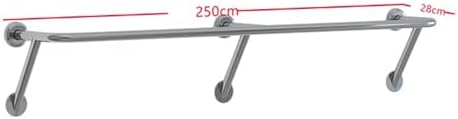 Wall-Mounted Stainless Steel Clothes Bar Rack, Creative Hanging Rod - Image 2
