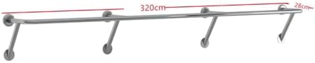 Wall-Mounted Stainless Steel Clothes Bar & Garment Rack - Image 2