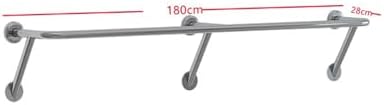 Stainless Steel Wall-Mounted Clothes Bar & Garment Rack - Image 2