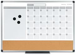 MasterVision Magnetic Dry Erase Monthly Calendar Planner Push Pin Corkboard - Image 4