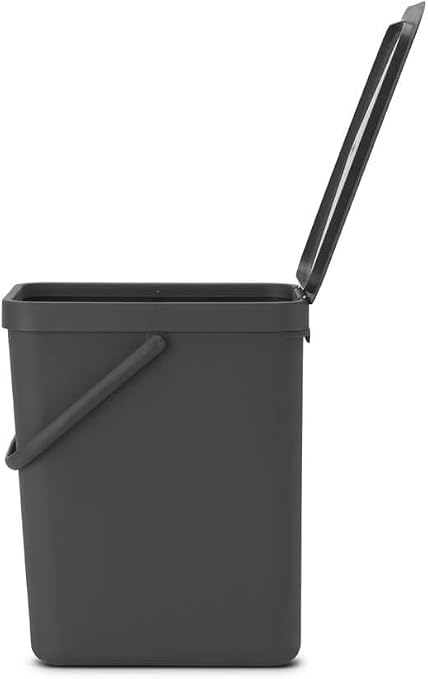 Brabantia Sort & Go Kitchen Recycling Bin | M / 6.6 Gal / 25L | Dark Gray | - Image 2