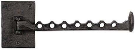 Rustic State Clout Cast Iron Clothes Hanger Folding Coat Rack Laundry Bar - Image 5
