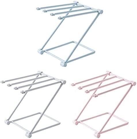 Towel Holder Wall Mounted Towel Rail Kiten Storage Rack Folding Vertical - Image 6