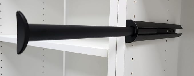 TAG Hardware Premium 11 3/4 Inch Long Pullout Closet Wardrobe Valet Rod - Image 9