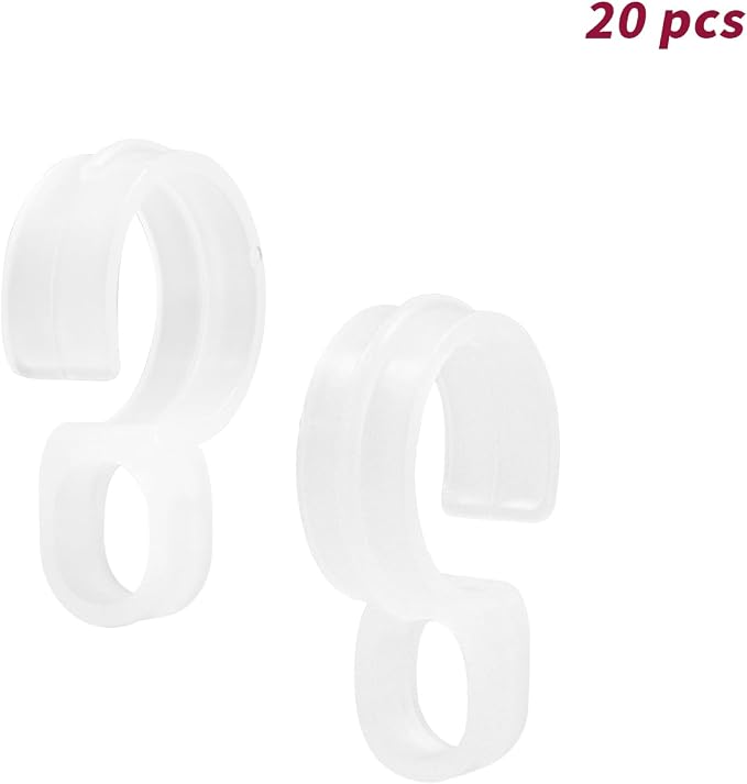HEVSTIL 20Pcs Windproof Hanger Clips, 45mm Anti-Slip Drying Rack Hooks - Image 2