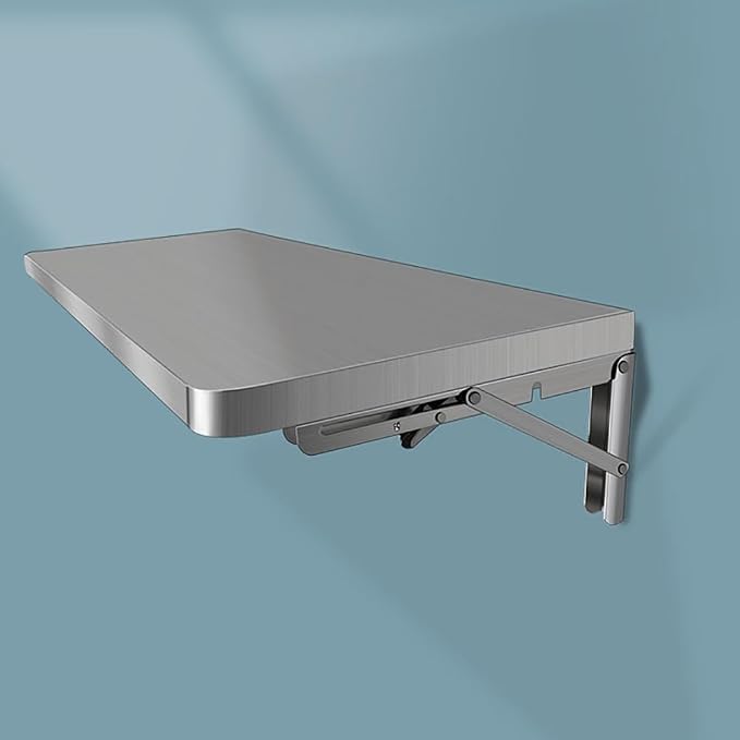 Stainless Steel Wall Mount Folding Table, Kitchen Storage Shelf, Laundry by Unknown