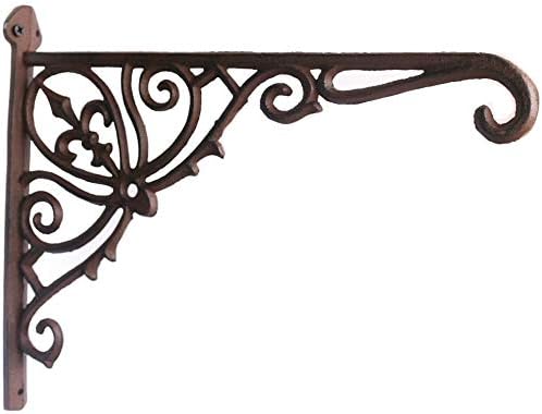 KiaoTime Cast Iron Hanging Hook Bracket Wall Hanger 12" Deep Outdoor Indoor - Image 9