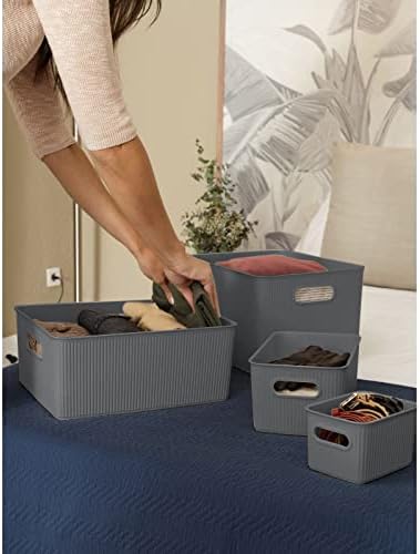 Superio Decorative Plastic Basket Open Home Storage Bins Organizer Baskets - Image 4