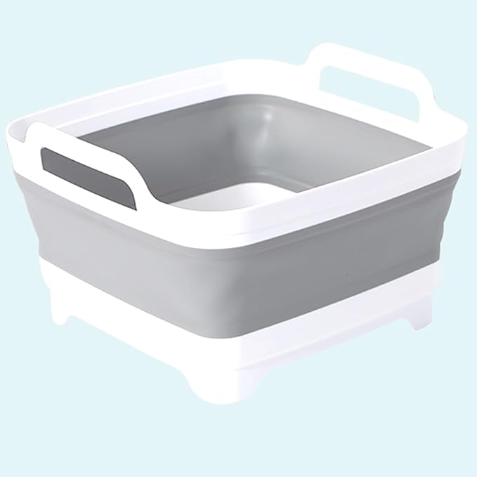 Collapsible Dish Pans for Washing Dishes 9L Portable Wash Dish Basin Foldable by ZhildChen