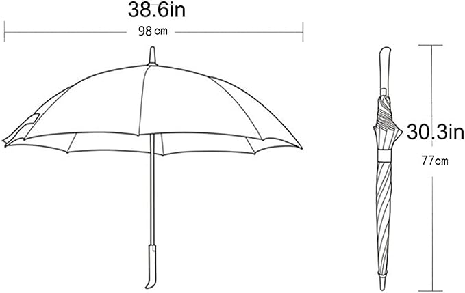 Golf Umbrella for Business Retro Windproof Umbrella - Image 2