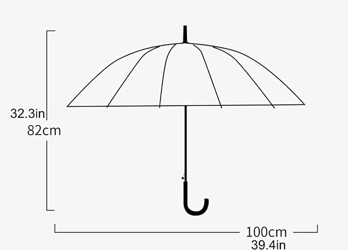 Clear Golf Umbrella Transparent Auto Open Stick Umbrella - Image 2
