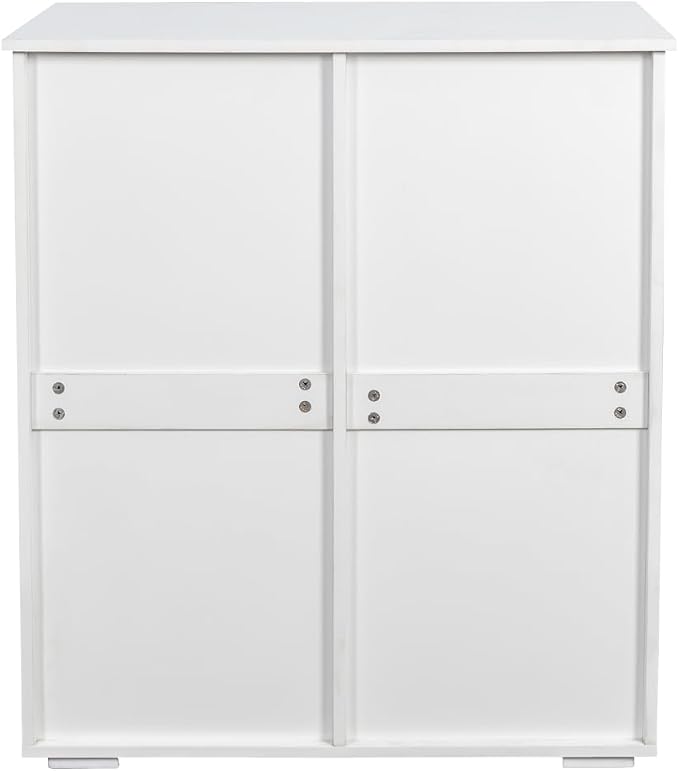 White Laundry Cabinet with 2 Removable Laundry Baskets & 2 Drawers – Laundry - Image 7