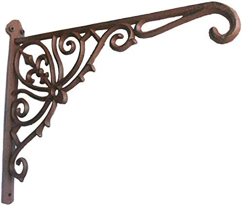 KiaoTime Cast Iron Hanging Hook Bracket Wall Hanger 12" Deep Outdoor Indoor - Image 8