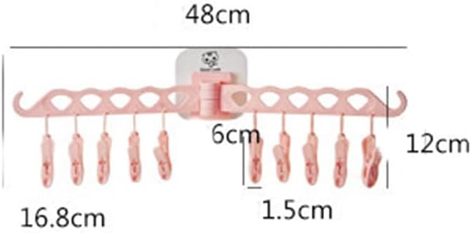 Bathroom Balcony Clothes Clip Multi-Functional rotatable Folding Wall - Image 2