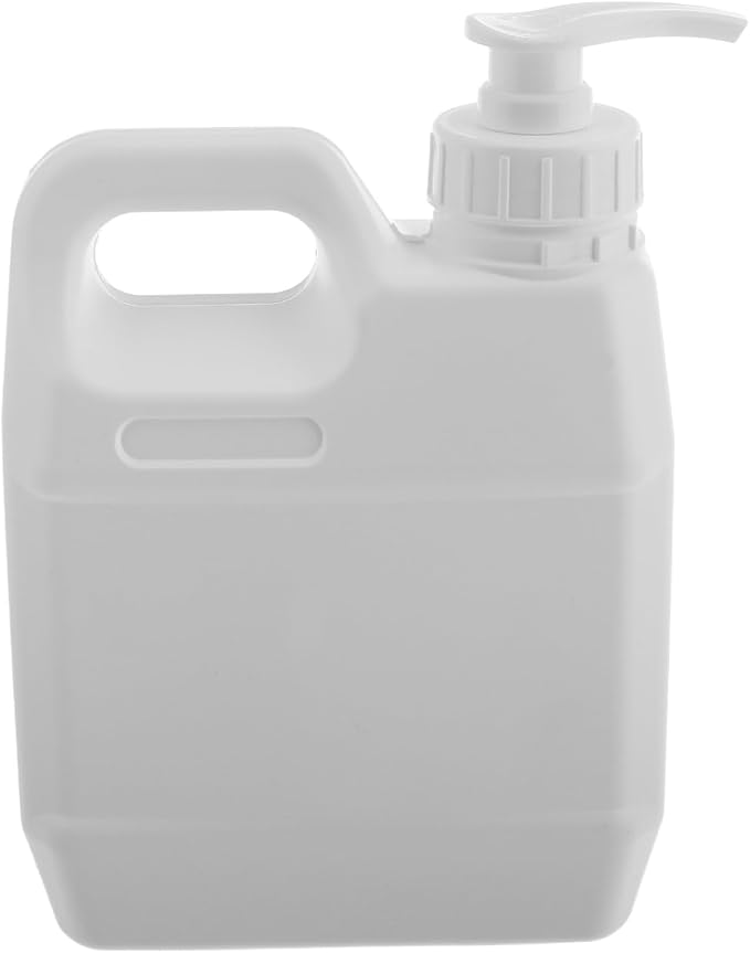 Large Capacity Pump Dispenser Bottle 1L Plastic Liquid Storage Jug by MUCKLILY