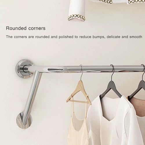 Stainless Steel Wall-Mounted Clothes Bar - Image 5