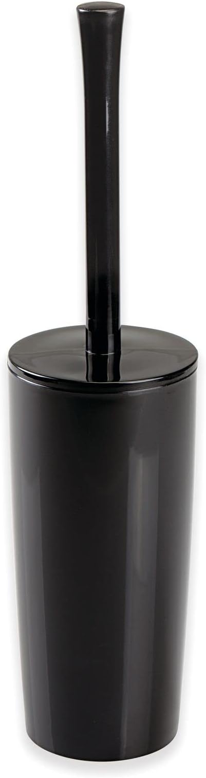 mDesign Slim Plastic Toilet Bowl Brush and Holder Set, Modern Compact Storage - Image 9