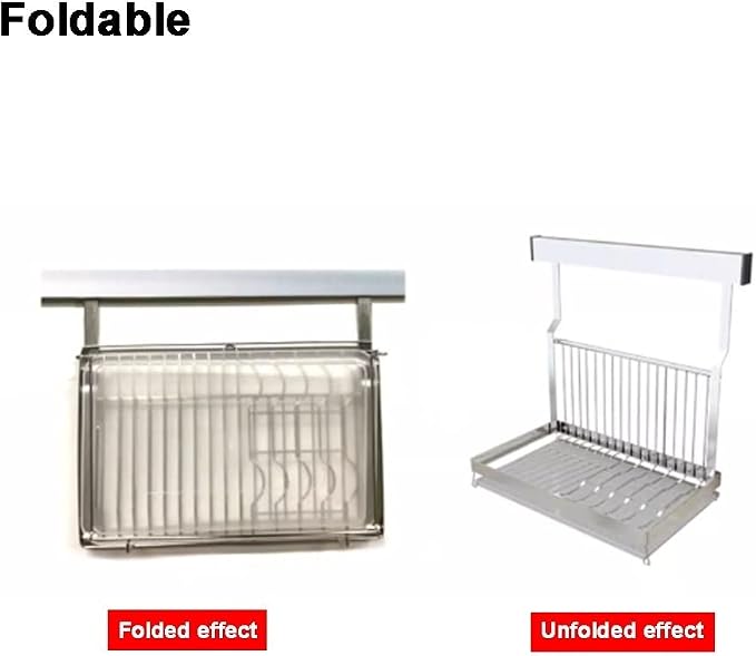 Wall Mount Foldable Dish Drying Rack Draining Dish Rack - Image 3