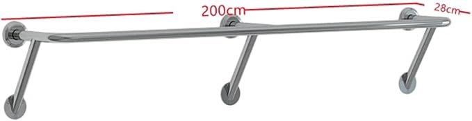 Stainless Steel Wall-Mounted Clothes Bar Rack - Image 2