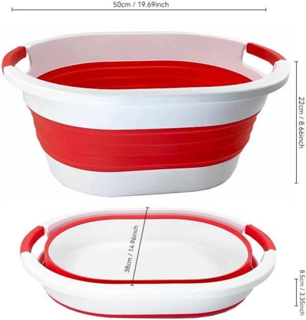 SAMMART 23L Collapsible Plastic Laundry Basket - Image 3