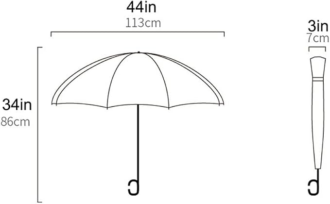 Auto Open Reverse Umbrella Windproof Inverted Golf Umbrella Hands-Free Stick - Image 2