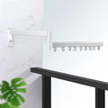 Folding Wall Mounted Clothes Hanger Outdoor Balcony Multi-Function Drying Rack by Unknown