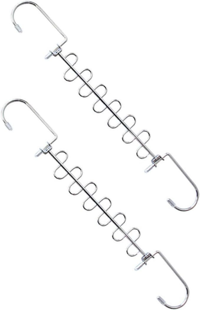PRETYZOOM 2Pcs Multi Hole Clothes Hangers Convenient Clothing Drying Rack by PRETYZOOM