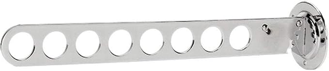 Clothes Rack Hanger Stainless Steel, Folding Coat Hanger, 8 Hook Wall Mounted by Unknown