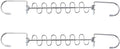 Multi-Hole Metal Clothes Hangers 2Pcs Foldable Clothes Drying Rack Space-Saving by Unknown