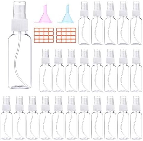 24 Pcs Spray Bottles 2oz / 55ml Clear Empty Mini Spray Bottles Refillable - Image 2