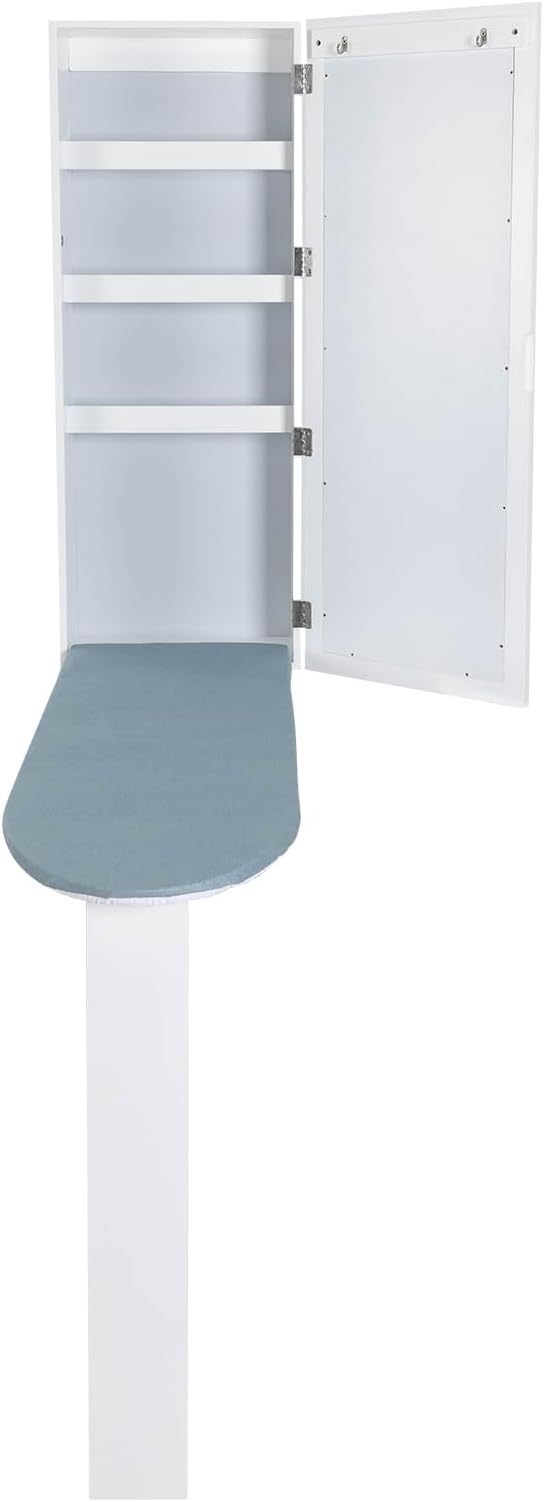 Wall Mounted Ironing Board Cabinet Foldable Ironing Board Large Capacity - Image 4