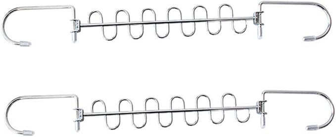OUNONA 2pcs Metal Multi-Functional Clothes Hangers Foldable Drying Rack by OUNONA