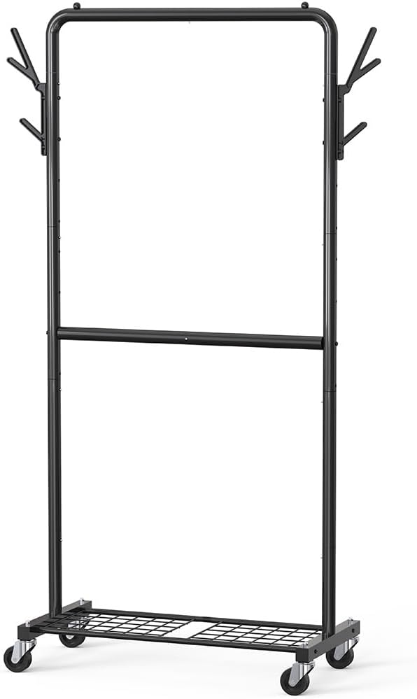 Simple Houseware Double Rod Garment Rack - Image 6