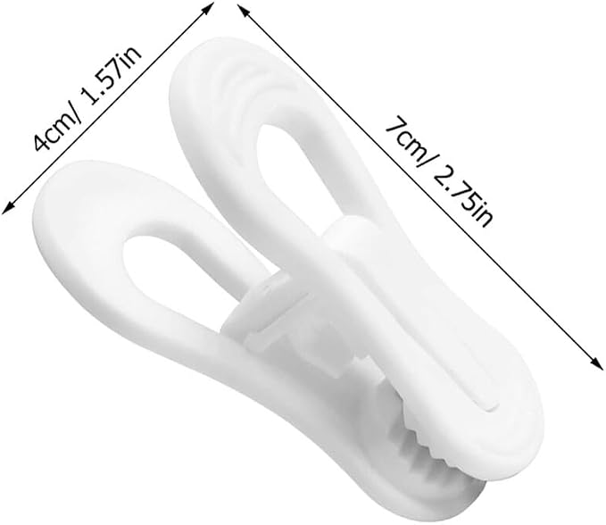 TOYANDONA 10pcs Non-Slip Plastic Hanger Clips - Image 2