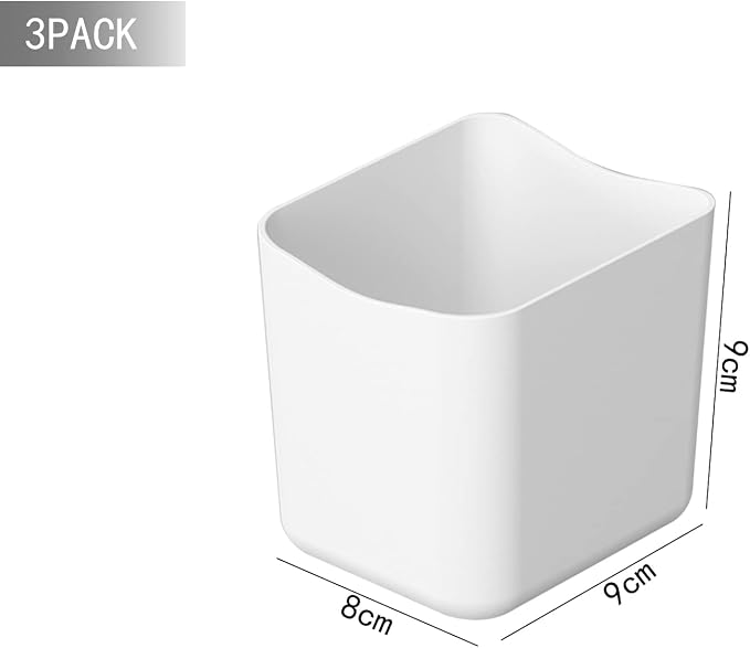 Chris.W 3Pack Pegboard Containers Pegboard Pencil Cup Basket White Pegboard - Image 3