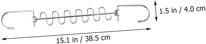 OUNONA 2pcs Metal Multi-Functional Clothes Hangers Foldable Drying Rack - Image 2