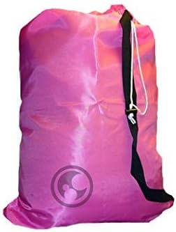 Small Laundry Bag with Drawstring, Carry Strap, Locking Closure, Color: Pink by Laundry+Bag+Store+Online