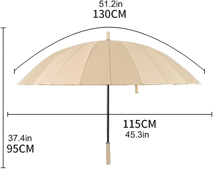 Windproof Golf Umbrella Automatic Open Canopy Rain Umbrella Oversize Vented - Image 2