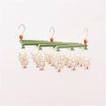 Retractable Clothespin Drying Rack Socks Underwear Multi-Clip Clothesline Home by Unknown