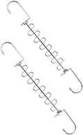 2pcs Multi-Hole Clothes Drying Rack Metal Folding Hangers by MUCKLILY