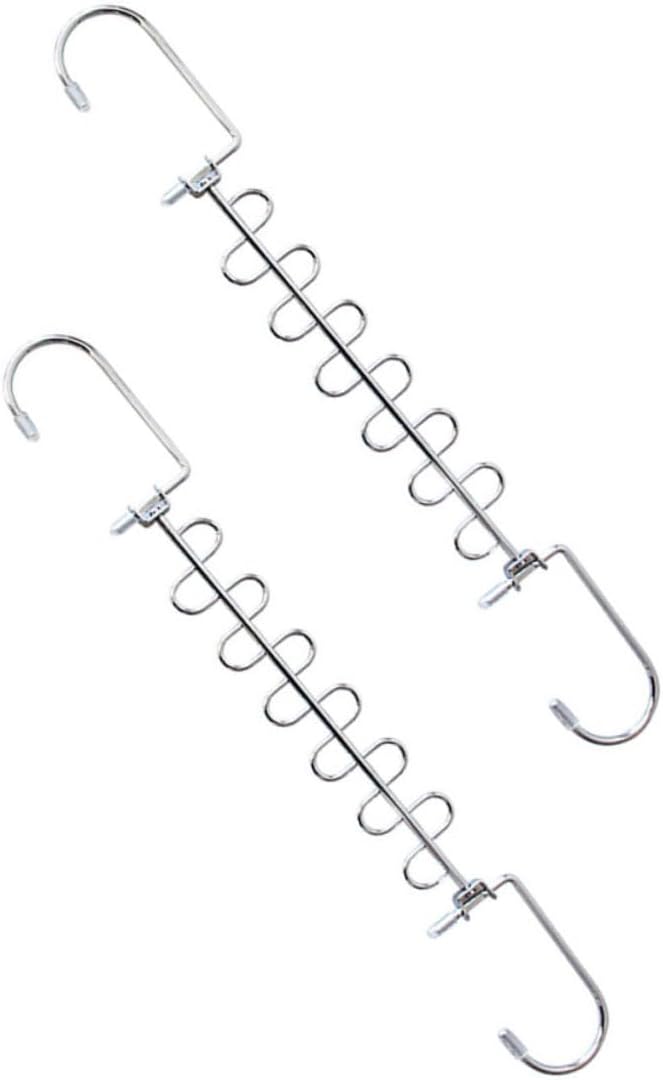 2pcs Multi-Hole Clothes Drying Rack Metal Folding Hangers by MUCKLILY