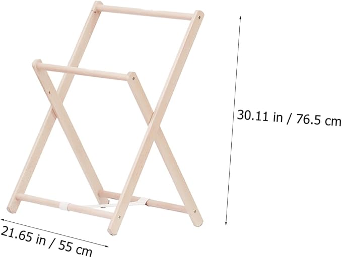 Angoily Wooden Coat Rack Clothes Storage Holder Floor Standing Garment Hanger - Image 2