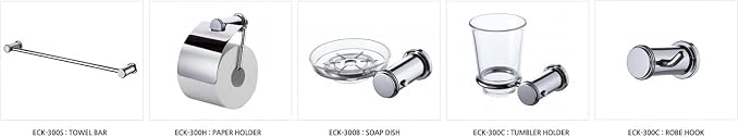 ECKOREA® Polished Chrome Robe & Towel Hook ECK-300O, Durable Zinc Alloy - Image 5
