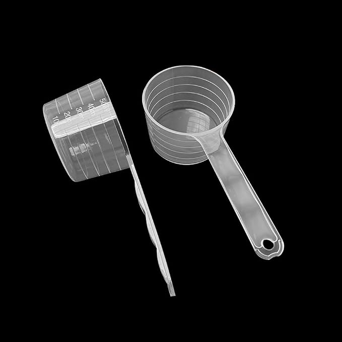 4 Pcs Plastic Transparent Measuring Spoons Protein Powder Scoops Flour Coffee - Image 3