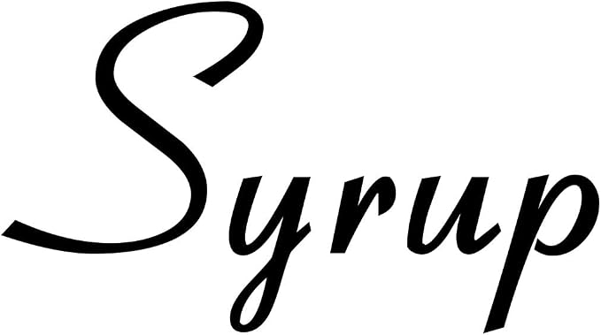 Syrup 3.5w x 2h Label | Kitchen Pantry Organization | Die Cut Vinyl Decal | by MinglewoodTrading