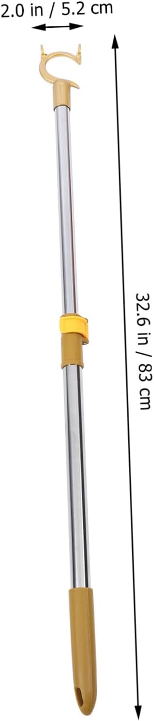 Stainless Steel Retractable Clothesline Pole Extendable Valet Rod - Image 4