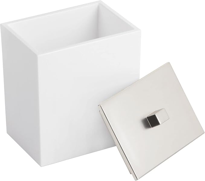 mDesign Plastic Rectangle Apothecary Canister - Image 8
