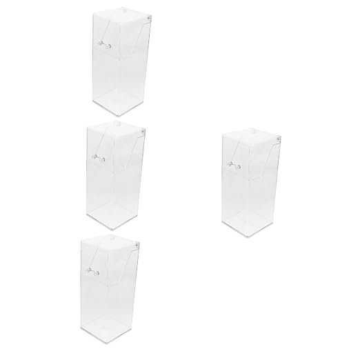 GLEAVI 4pcs Glove Dispenser Box Wall Mount Mask Storage Holder Organize Bins by GLEAVI