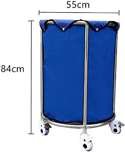 COAECJ Laundry Sorter Laundry Hamper Sorter Round Laundry Cart - Image 2