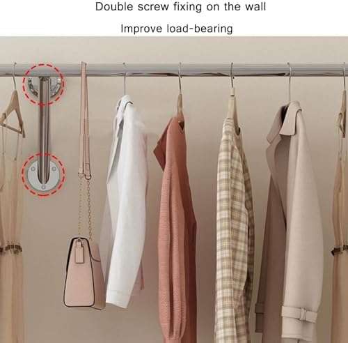 Wall-Mounted Stainless Steel Clothes Bar & Garment Rack - Image 4